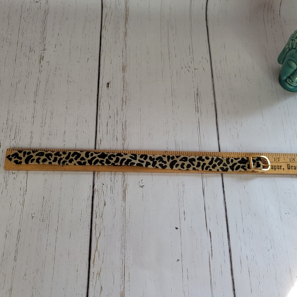 Leopard Print Vintage 80's 90's Velvety Choker Women's One Size 16" - Picture 6 of 7